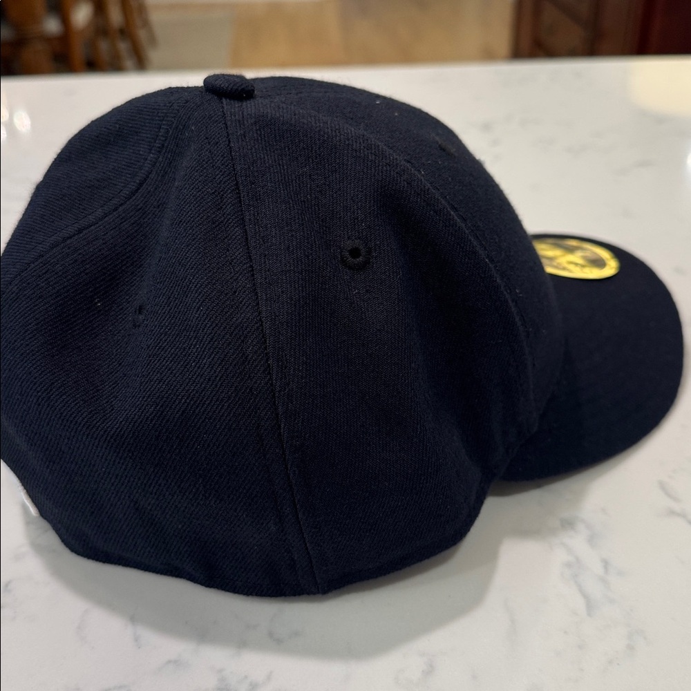 NEW ERA DETROIT TIGERS Navy Fitted Cap White Detroit D Logo Low Profile 7 1/2 - Picture 6 of 11